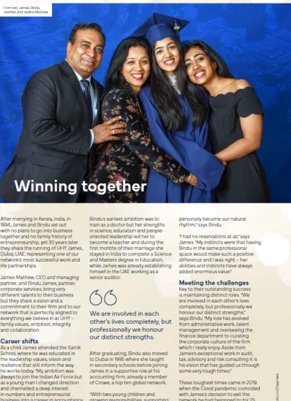 Winning Together - James Mathew and Bindu James